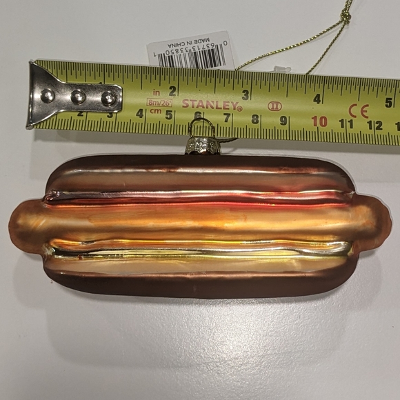 NWT Hot Dog Glass Christmas Ornament - Picture 4 of 5